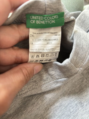 Benetton bell-bottom leggings like new, size 2XL, gray