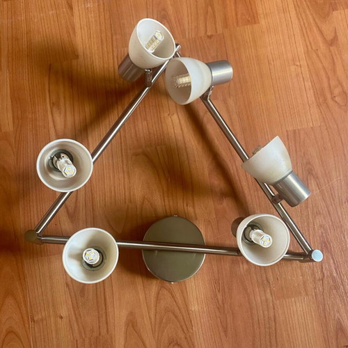 Ceiling light polymorphic with 6 led bulbs like new
