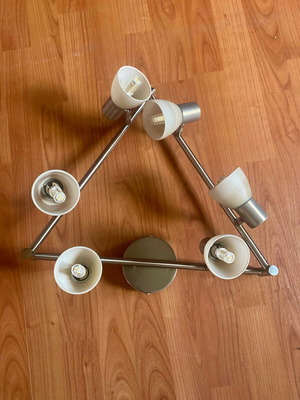 Ceiling light polymorphic with 6 led bulbs like new