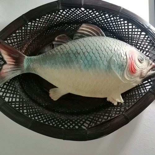 Wall fish used with handmade basket decorative