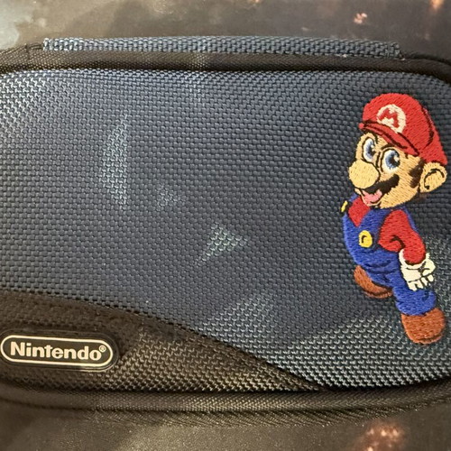 Nintendo DS case used with embroidered Mario official