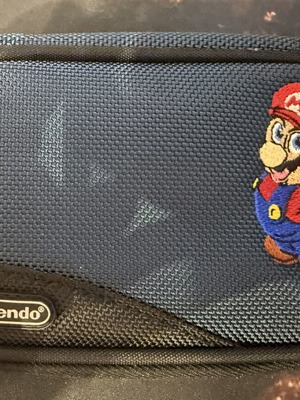 Nintendo DS case used with embroidered Mario official