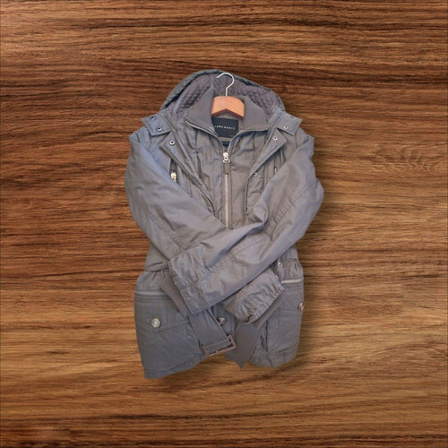 Zara Basic women's jacket small gray like new with hood