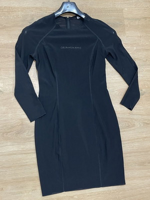 Calvin Klein Jeans Black Chiffon Midi Dress like new, Size M