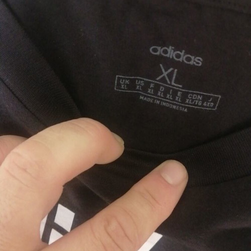 Adidas T Shirt New Cotton Size XL Black and White