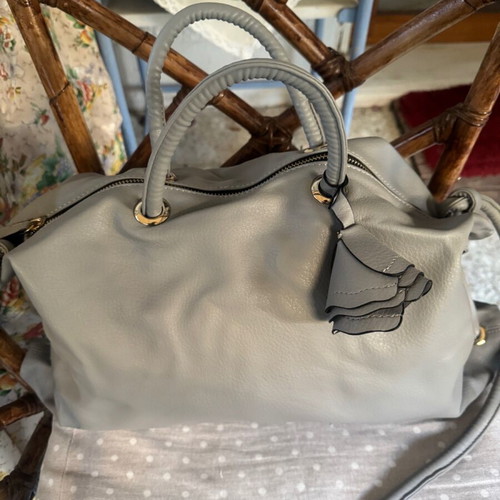 Zara faux leather bag like new, shoulder, gray
