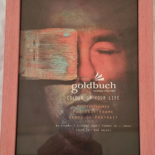 Pink frame 15x20cm for horizontal or vertical hanging