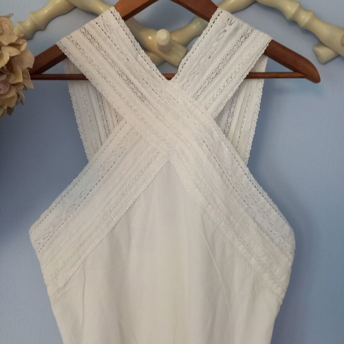Zara Home maxi nightgown, size L, soft cotton, ecru