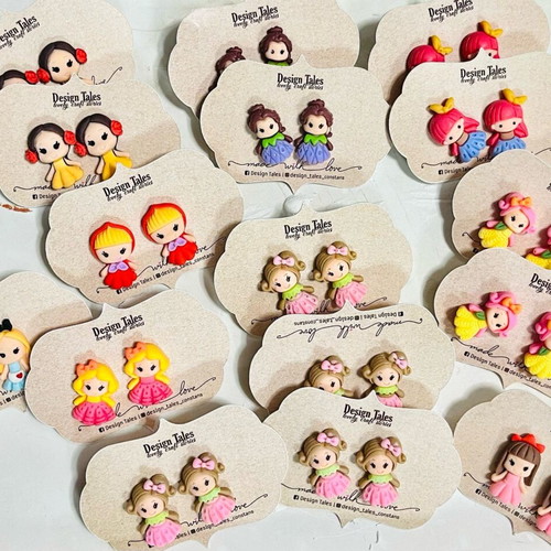 Children's earrings new, set with various designs