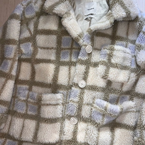 Pull&Bear checked fur like new