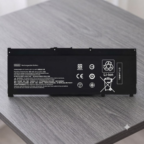HP SR04XL laptop battery used, 70Wh compatible with HP Omen