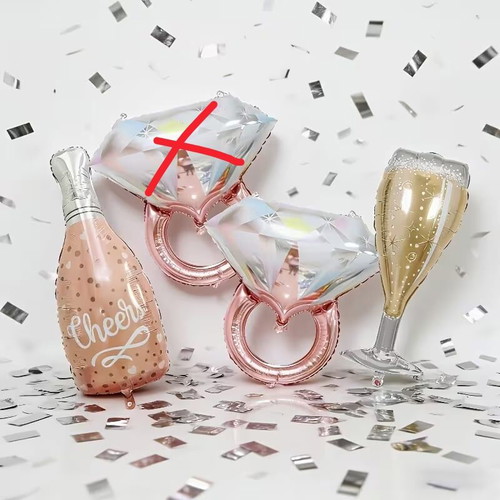 Bachelorette Party Balloons, Three Large