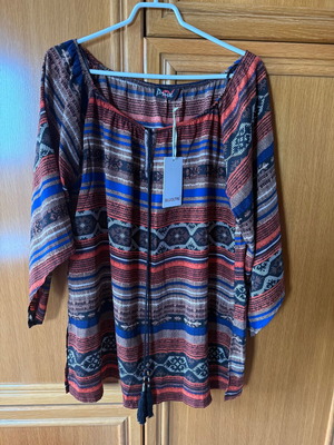 Airy blouse new multicolor, size M suitable also for XL