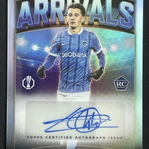 Konstantinos Karetsas 2025-26 Topps Finest UCC Arrivals Auto RC card