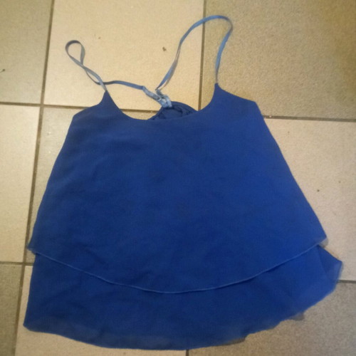 Sleeveless blouse new, blue, size S