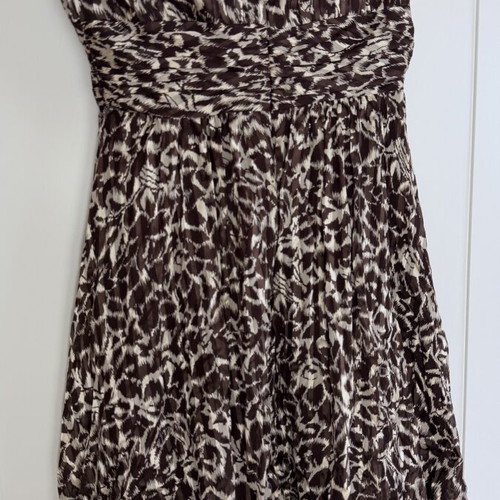 Animal Print Strapless Woman Dress Used Size 40 Leopard
