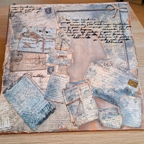 Canvas 40×40 handmade like new with letters