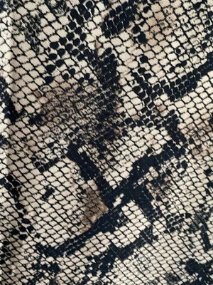 Fabric with snake pattern new, cotton, black white gray