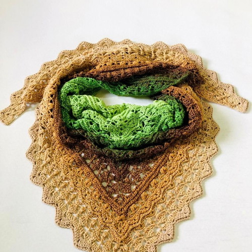 Knitted Vesna scarf new multicolor handmade