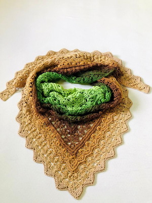 Knitted Vesna scarf new multicolor handmade