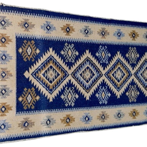 Vintage Bulgarian Wool Kilim Like New, Double-Sided 160x75 cm
