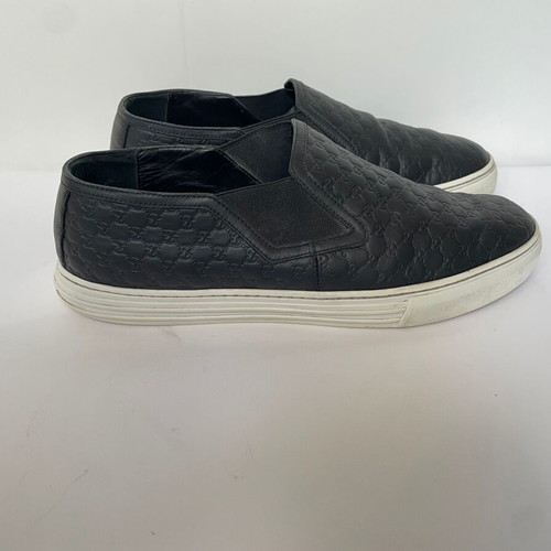 Gucci leather slip-on sneakers used, size 41.5, black