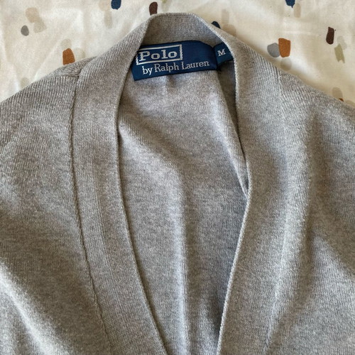 Ralph Lauren men's cardigan like new, gray, size M