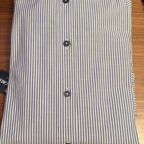 Navy & Green Men’s Striped Shirt XL New