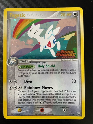 Pokemon Card Togetic Holo EX Team Rocket Returns like new