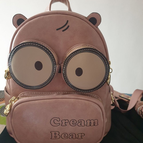 Cream Bear backpack bag new