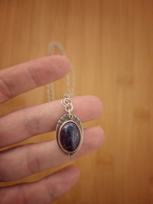 Handmade 925 sterling silver lapis lazuli pendant