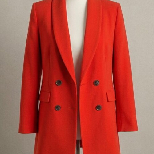 Zara women's red jacket with lining, regular fit