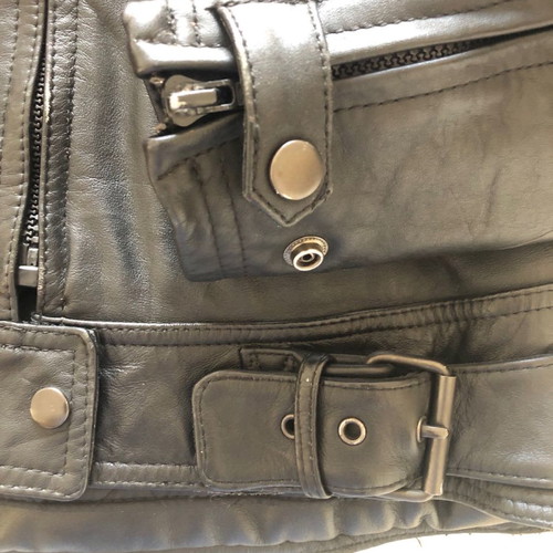 Raberg leather motorcycle jacket used, women's, tricolor, size 40/S