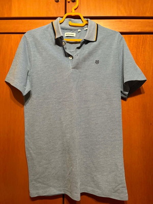 Jack & Jones men's short-sleeve shirt like new, blue, size M