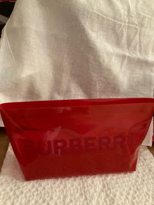 Burberry red beach toiletry bag new
