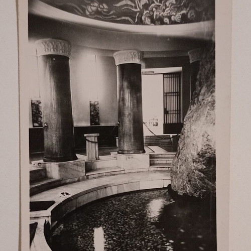 Loutraki Interior Source Black and White Postcard used