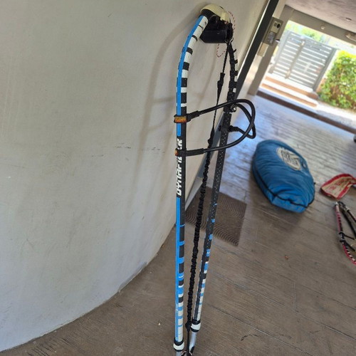Windsurfing full set with board, sails, masts, booms, and accessories
