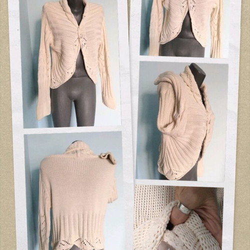 WE Clothing Cream Knit Open Cardigan Bolero Unisize like new