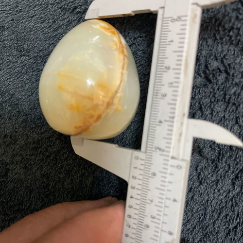 Vintage decorative egg used, onyx and agate