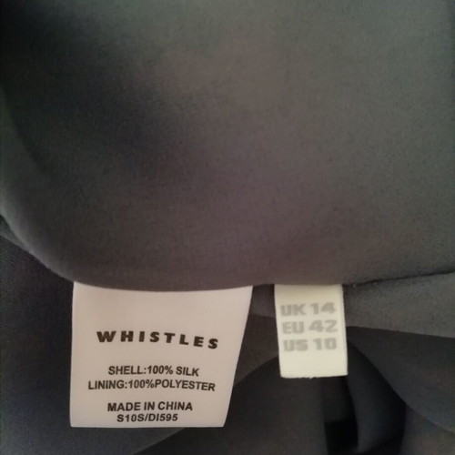 Whistles silk dress like new, gray and orange