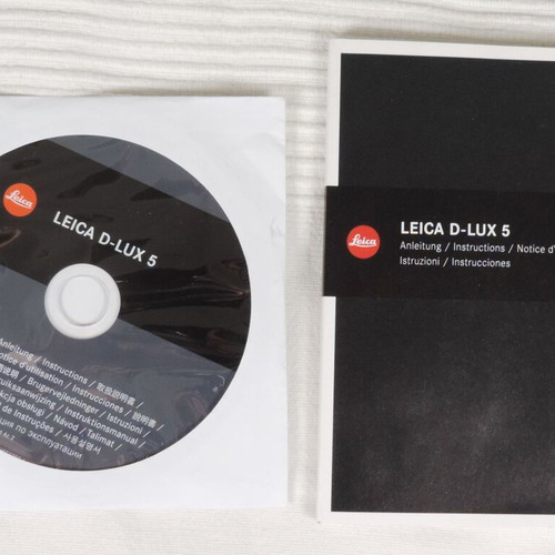 Leica D-Lux 5 user manual with CD, multilingual