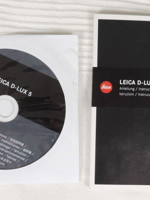 Leica D-Lux 5 user manual with CD, multilingual