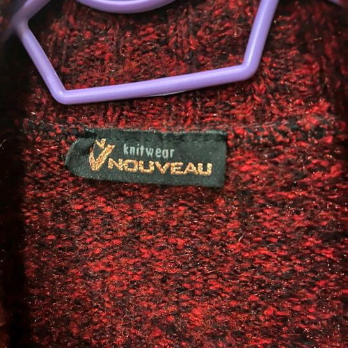 Nouveau knitted cardigan like new, burgundy, size S