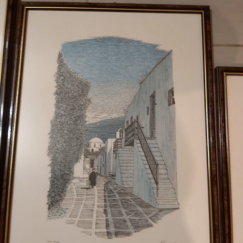 Set of paintings depicting landscapes of Crete, Paros, and Rhodes 35×46
