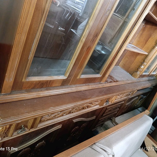Large carved Louis style unit used with cabinets and drawers