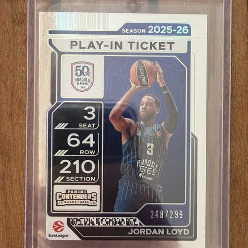 Jordan Loyd Panini Euroleague Contenders numbered card NM condition