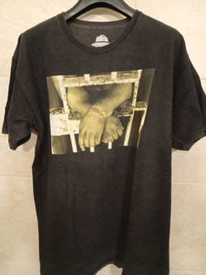 T shirt Prisoner μαύρο μέγεθος L μεταχειρισμένο, 100% βαμβάκι vintage εφέ