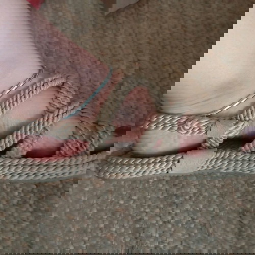 Nak σχοινένια πέδιλα μεταχειρισμένα, μπεζ, νούμερο 39