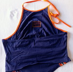 Shein halter top like new, blue with orange details, size L