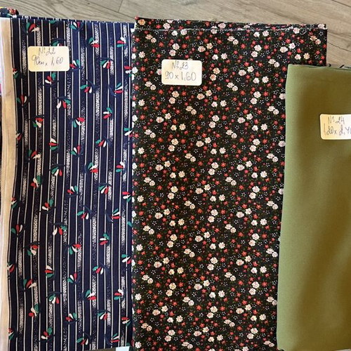 Lot of 5 fabrics for sewing projects